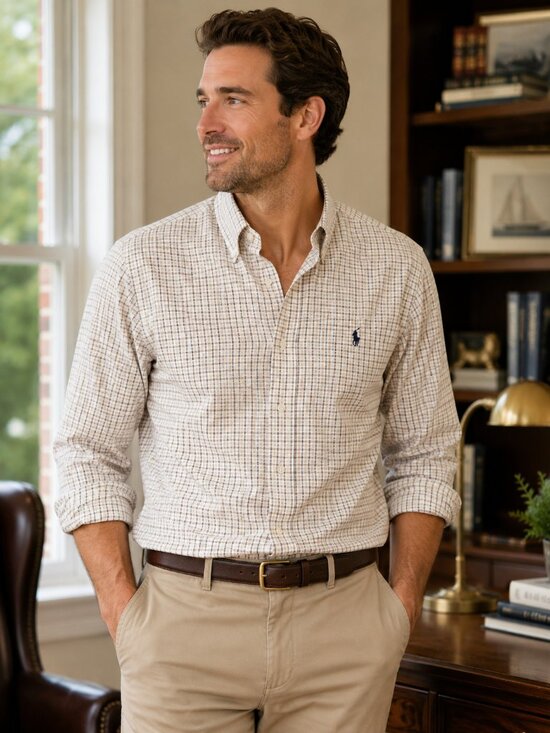 Ralph Lauren Other - Ralph Lauren Yarmouth Men's 100% Cotton Button Down Dress Shirt 16.5 34/35 1122